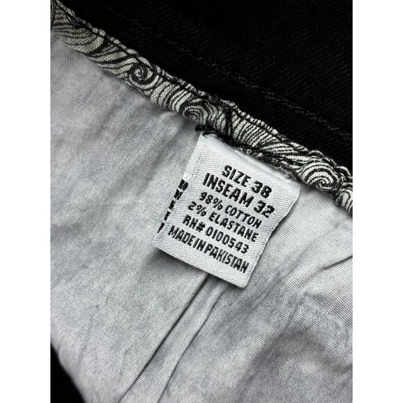 FWRD Denim Paint Splatter Distressed Jeans Mens Size 38 Black Cotton Inseam 32 - Picture 3 of 9